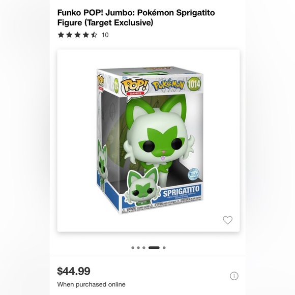 Two XL Funko POP! Jumbo: Pokémon Sprigatito
Figures, NIB - Picture 4 of 5